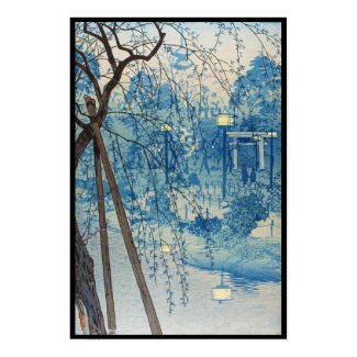 Misty Evening At Shinobazu Pond, Tokyo Kasamatsu Poster