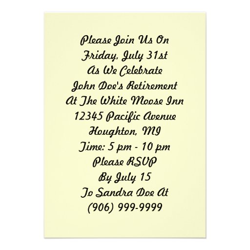 Misty Evening Train Retirement Party Invitations!