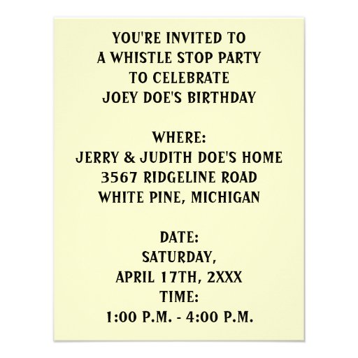 Misty Evening Train Sta Any occasion Invitations