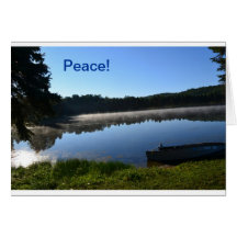 Misty Lake note card