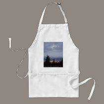 Misty Moon Over the Columbia River aprons