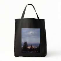 Misty Moon Over the Columbia River bags