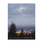 Misty Moon Over the Columbia River Post Cards
