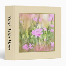 Misty Morning Dianthus Vinyl Binders