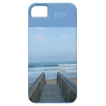 Misty Morning Pier at Beach Monogram  Photograph casemate cases