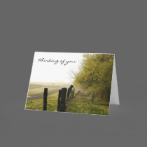 Misty Morning Thinking of You Greeting Card by WheatgrassDesigns Misty Morning Thinking of You Greeting Card