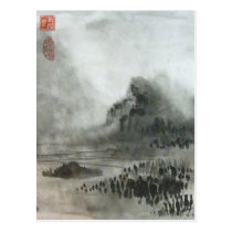 Misty Mountain Chinese Landscape postcards