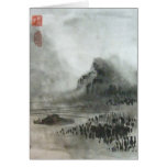 Misty Mountain Valley Landscape Blank Card II