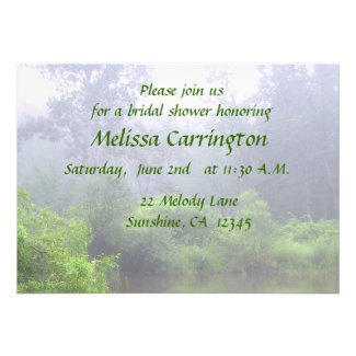 Misty Pond Bridal Shower Personalized Announcement