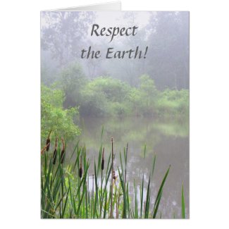 Misty Pond Earth Day Greeting Cards