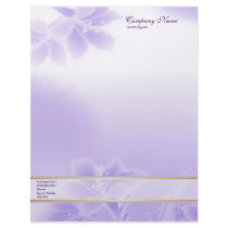 Misty Purple Floral letterhead