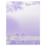 Misty Purple Floral Custom Letterhead