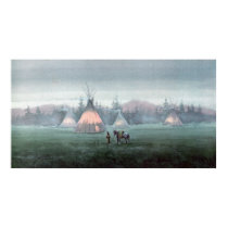 MISTY TIPI CAMP by SHARON SHARPE posters