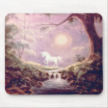unicorn, white unicorn, horn, pond, waterfall,