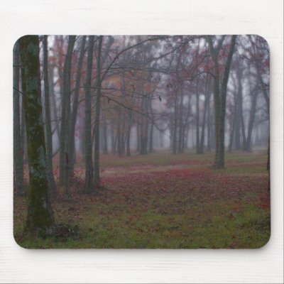 Misty Woods Mouse Mat by PixieBree