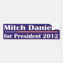 MITCH DANIELS FOR PRESIDENT BUMPER STICKER