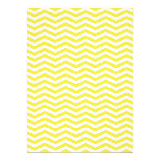 Mitchell Chevron Monogram yellow Wedding Personalized Invites