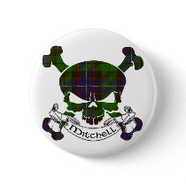 Mitchell Tartan Skull buttons by Scottish_Tartans Mitchell Tartan Skull buttons