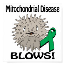 Mitochondrial Disease Blows Awareness Design posters
