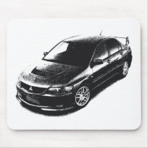 Mitsu Evo IX streaked Mousepads