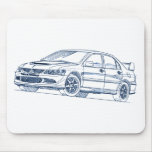 Mitsu Lancer Evo 8 VIII 2004 sketch mousepads