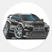 Mitsubishi Evo Black Car Sticker