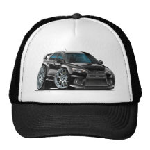 Mitsubishi Evo Black Car Trucker Hat