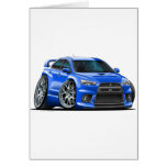 Mitsubishi Evo Blue Car Cards