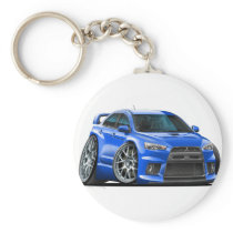 Mitsubishi Evo Blue Car Key Chain