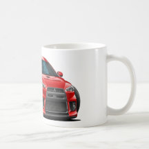 Mitsubishi Evo Red Car Coffee Mug