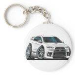 Mitsubishi Evo White Car Keychain