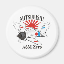mitsubishi zero fridge magnet