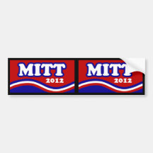 Mitt 2012, Retro Wave Political Bumper Sticker