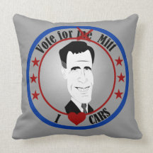 Mitt Loves Cars Pillow