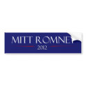 Mitt Romney 2012 Bumper Sticker bumper stickers