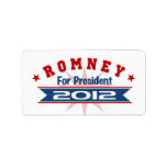 Mitt Romney 2012 Etiqueta De Dirección