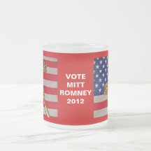 Mitt Romney 2012 Flag and Crucifix Mug