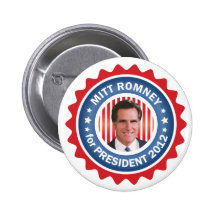 Mitt Romney 2012 for US President Buttons