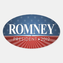 Mitt Romney 2012 Oval Sticker