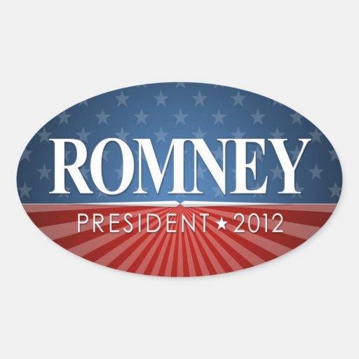 Mitt Romney 2012 Oval Sticker