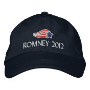 Mitt Romney 2012 Star Stripes Embroidered Hat