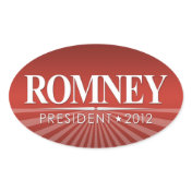 Mitt Romney 2012 Oval Sticker