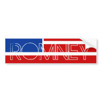 Mitt Romney American Flag Bumper Sticker