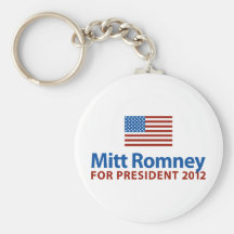 Mitt Romney American Flag Key Chain