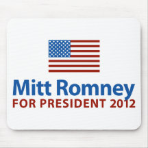 Mitt Romney American Flag Mousepad