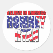 Mitt Romney and Paul Ryan Stickers