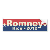 Mitt Romney Condoleezza Rise - President VP 2012 Bumper Sticker