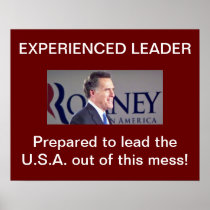 Mitt Romney Experienced Leader Posters
