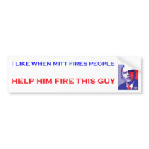 Mitt Romney Fire Obama Bumper stickers