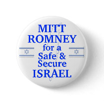 Mitt Romney for a safe Israel 2012 Pinback Buttons
